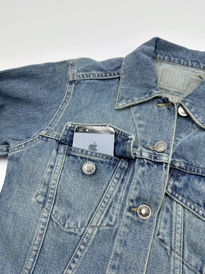 Gucci Spring 2001 Tom Ford Light Blue Denim Cropped Jacket Jeans Set 38