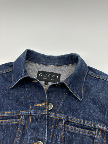 Gucci Spring 1998 Tom Ford Esther Cañadas Look#32 Raw Denim Jacket 40