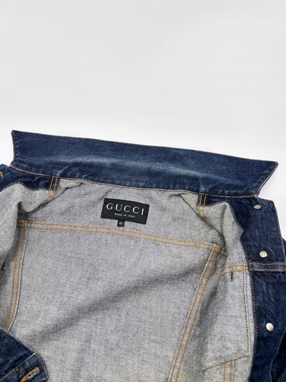 Gucci Spring 1998 Tom Ford Esther Cañadas Look#32 Raw Denim Jacket 40