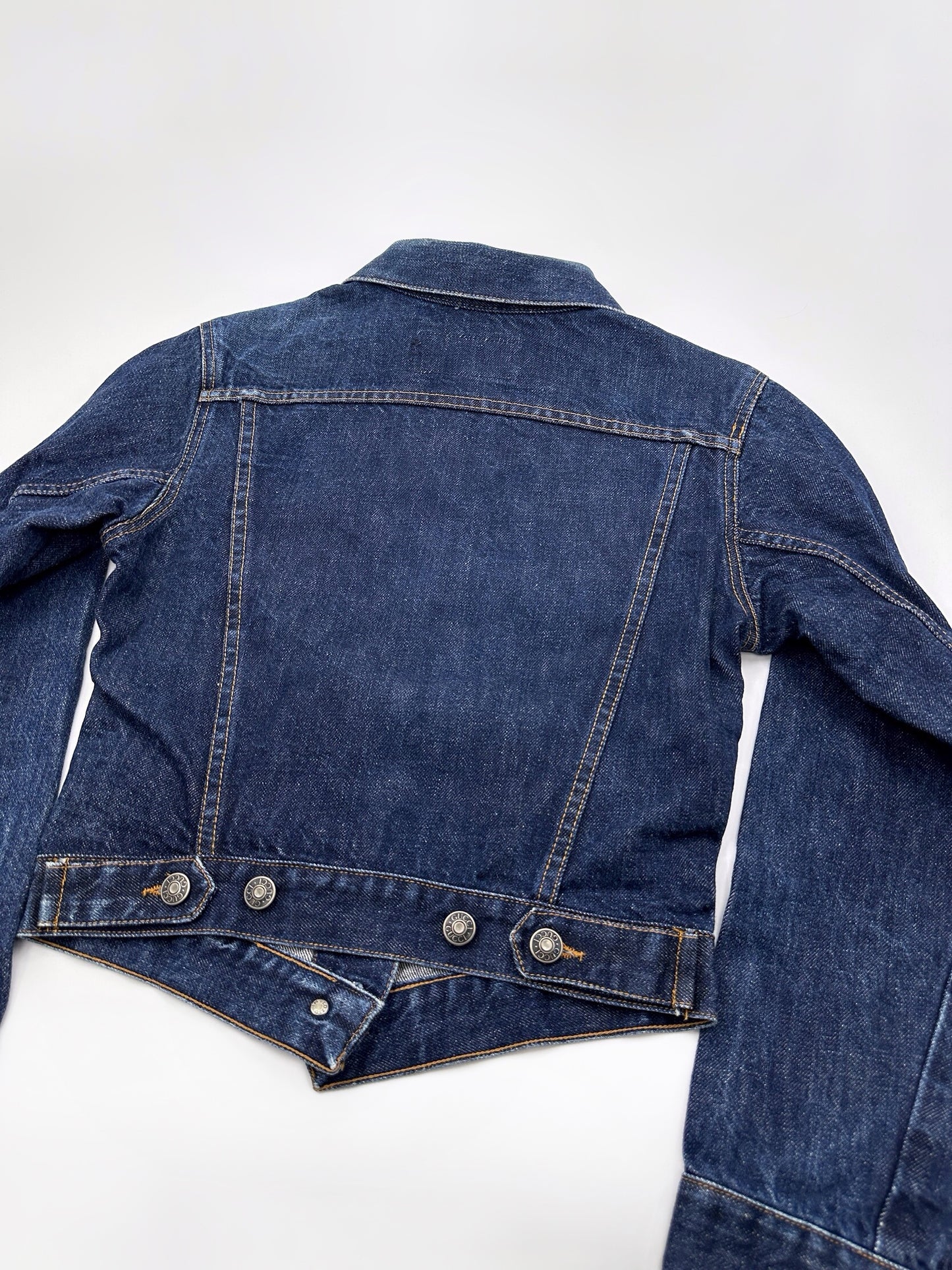 Gucci Spring 1998 Tom Ford Esther Cañadas Look#32 Raw Denim Jacket 40