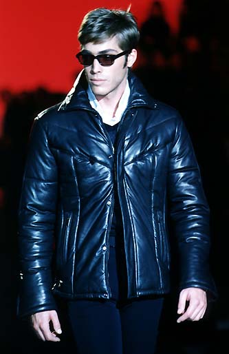 Gucci Fall 1998 Tom Ford Lambskin Leather Quilted Down Puffer Jacket 40