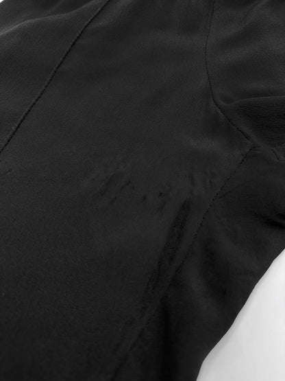 Gucci Spring 2004 Tom Ford Black Webbing Striped Crepe de Chine Silk Bomber Jacket pants tracksuit 38