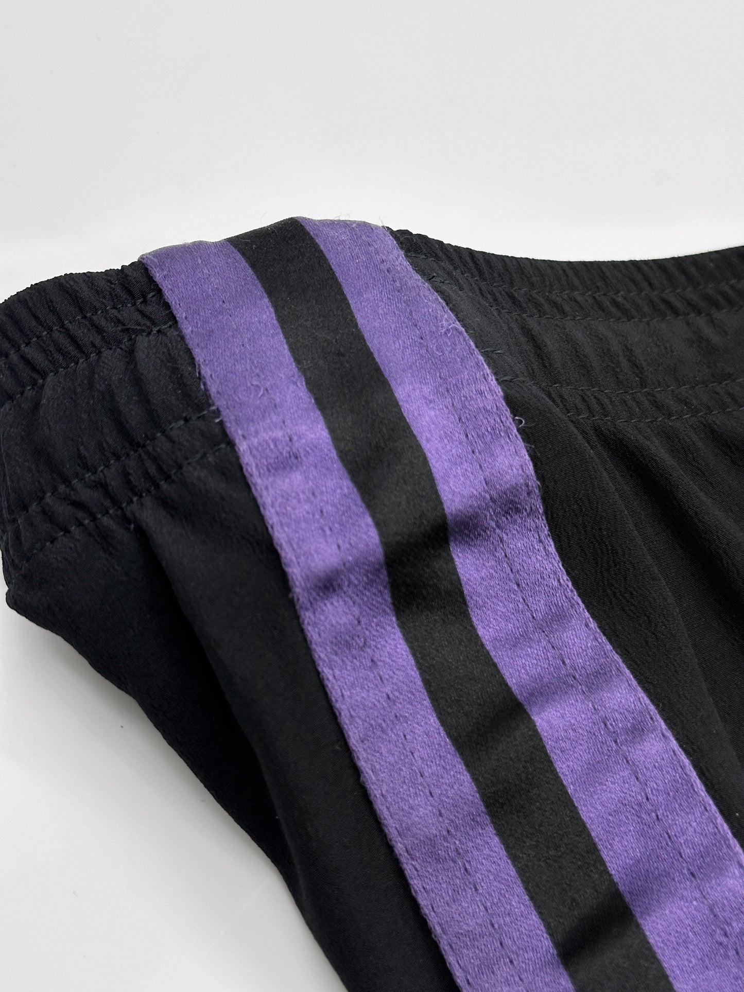 Gucci Spring 2004 Tom Ford Black Webbing Striped Crepe de Chine Silk Bomber Jacket pants tracksuit 38