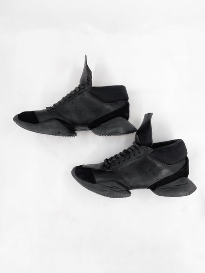 Rick Owens X Adidas Triple Black Runner 44