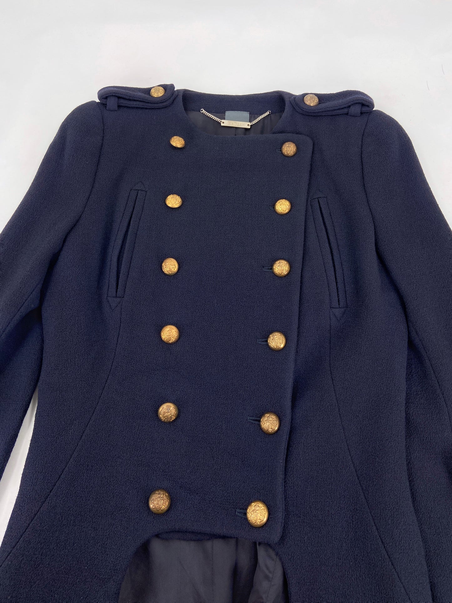 Alexander McQueen Pre-Fall 2011 Navy Double-Breasted Military Tail Coat 40