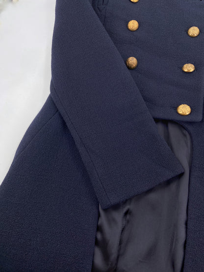 Alexander McQueen Pre-Fall 2011 Navy Double-Breasted Military Tail Coat 40