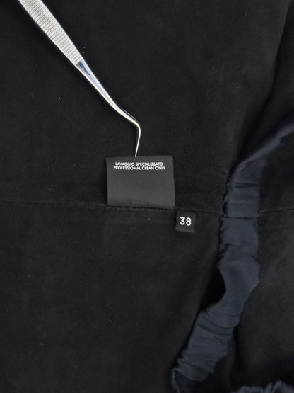 FINALE Gucci Fall 2002 Tom Ford Black Fitch Fur Pelt Stole with Leather & Silk Satin Ribbons