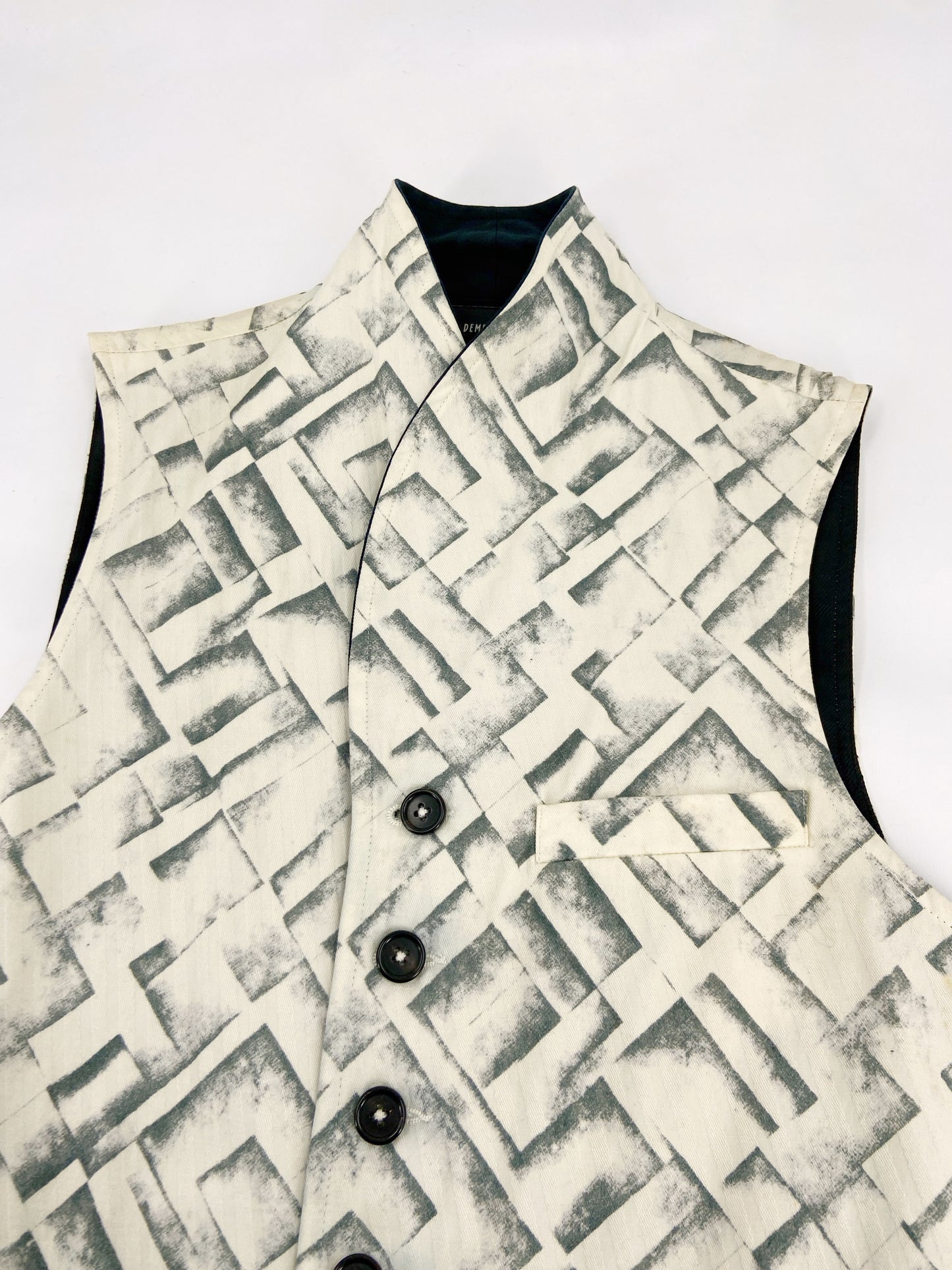 Ann Demeulemeester Spring 2008 Abstract Tyre Print Gillet Vest Top XS