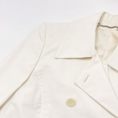 Gucci Spring 1996 Tom Ford Double-Breasted White Short Coat 38