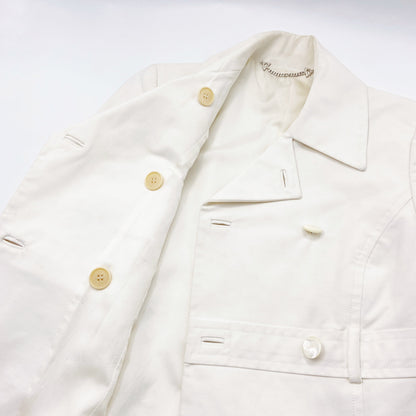 Gucci Spring 1996 Tom Ford Double-Breasted White Short Coat 38