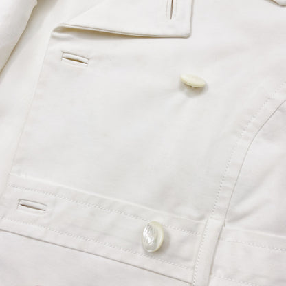 Gucci Spring 1996 Tom Ford Double-Breasted White Short Coat 38