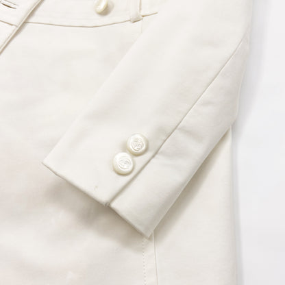 Gucci Spring 1996 Tom Ford Double-Breasted White Short Coat 38