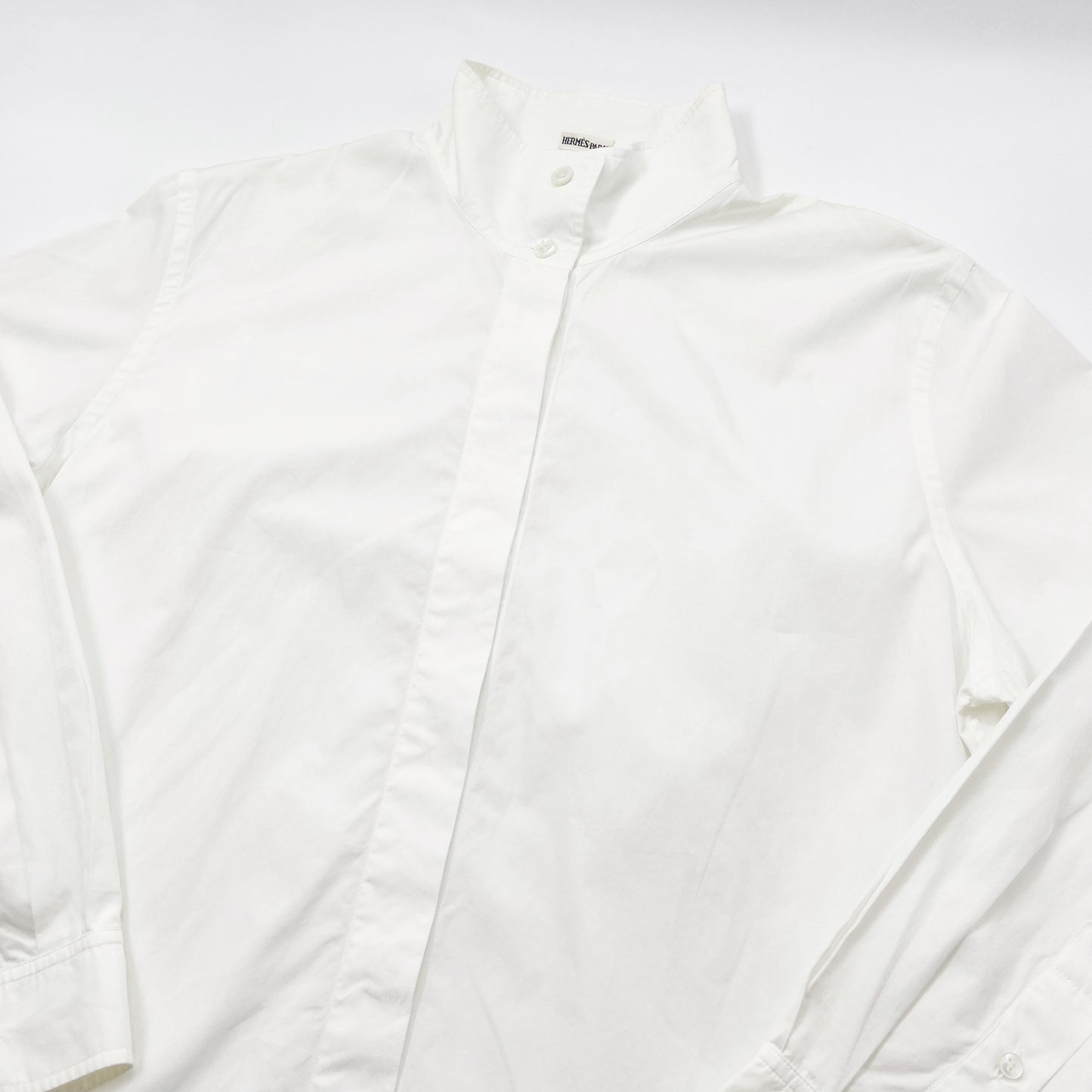 Hermès Fall 2001 Margiela White Collarless shirt