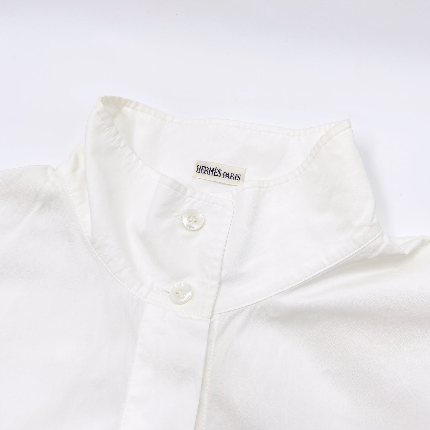 Hermès Fall 2001 Margiela White Collarless shirt