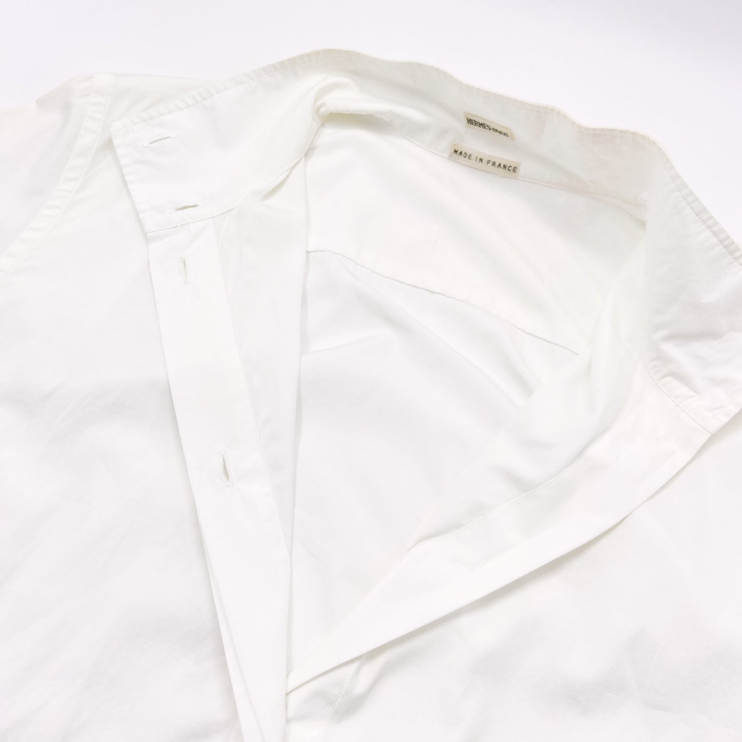 Hermès Fall 2001 Margiela White Collarless shirt