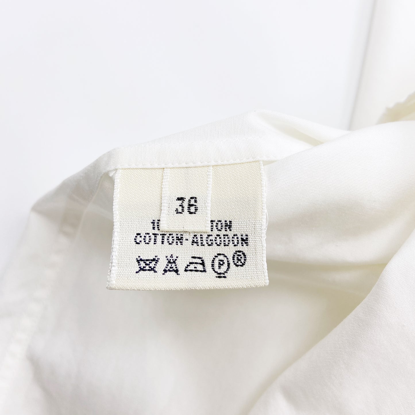 Hermès Fall 2001 Margiela White Collarless shirt