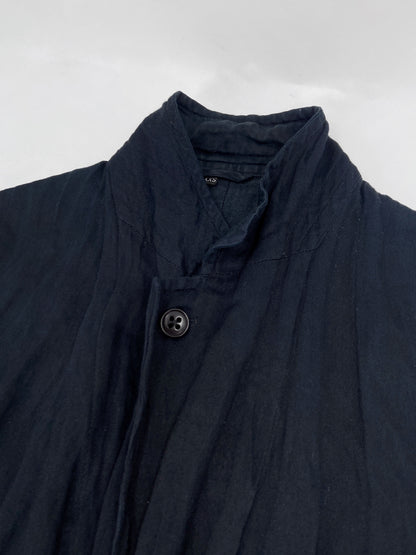 Ann Demeulemeester Spring 2006 Men’s Navy Wrinkled Coat XXS