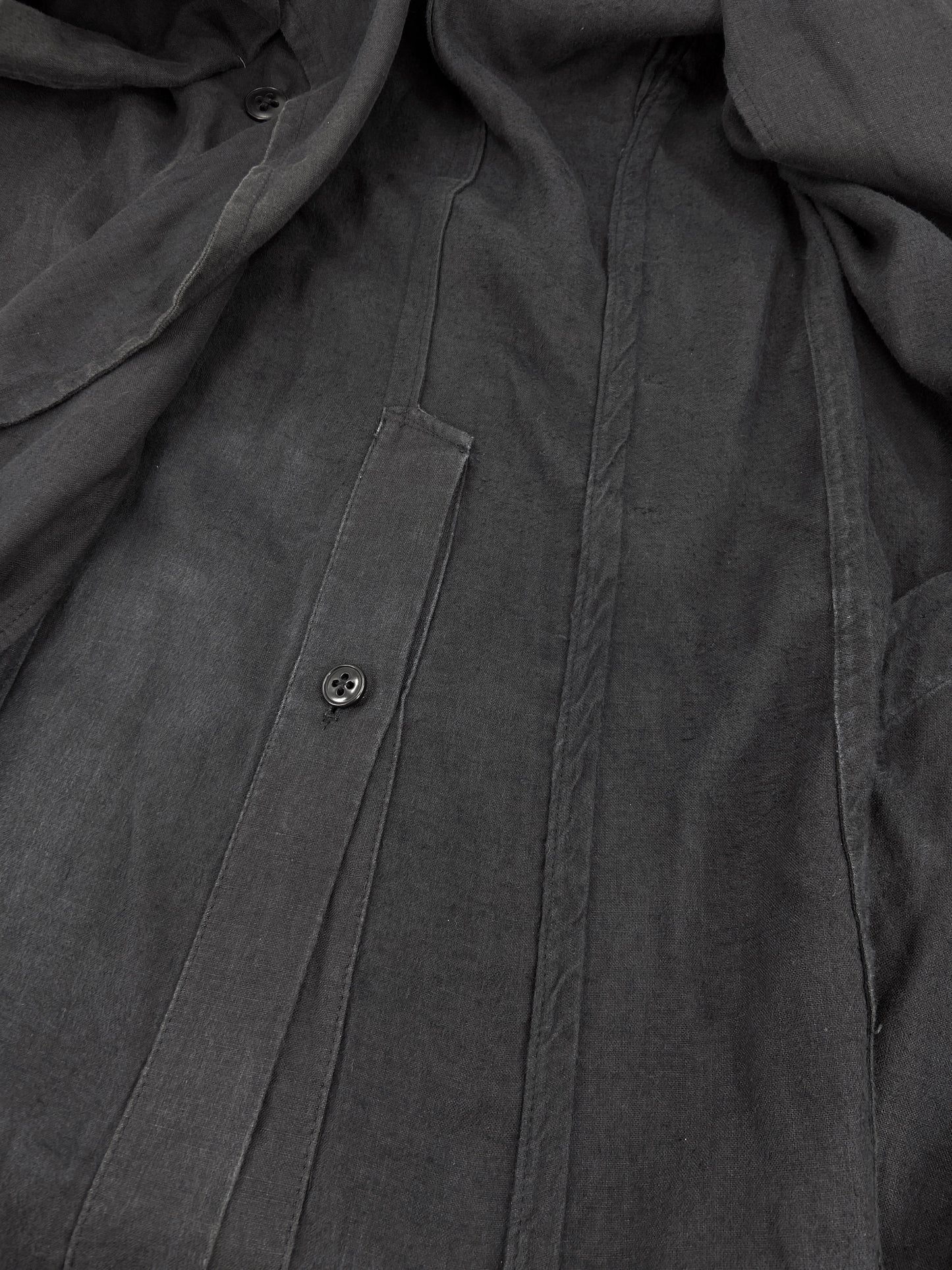 Ann Demeulemeester Spring 2006 Grey Hemp Trench Coat Jacket XXS