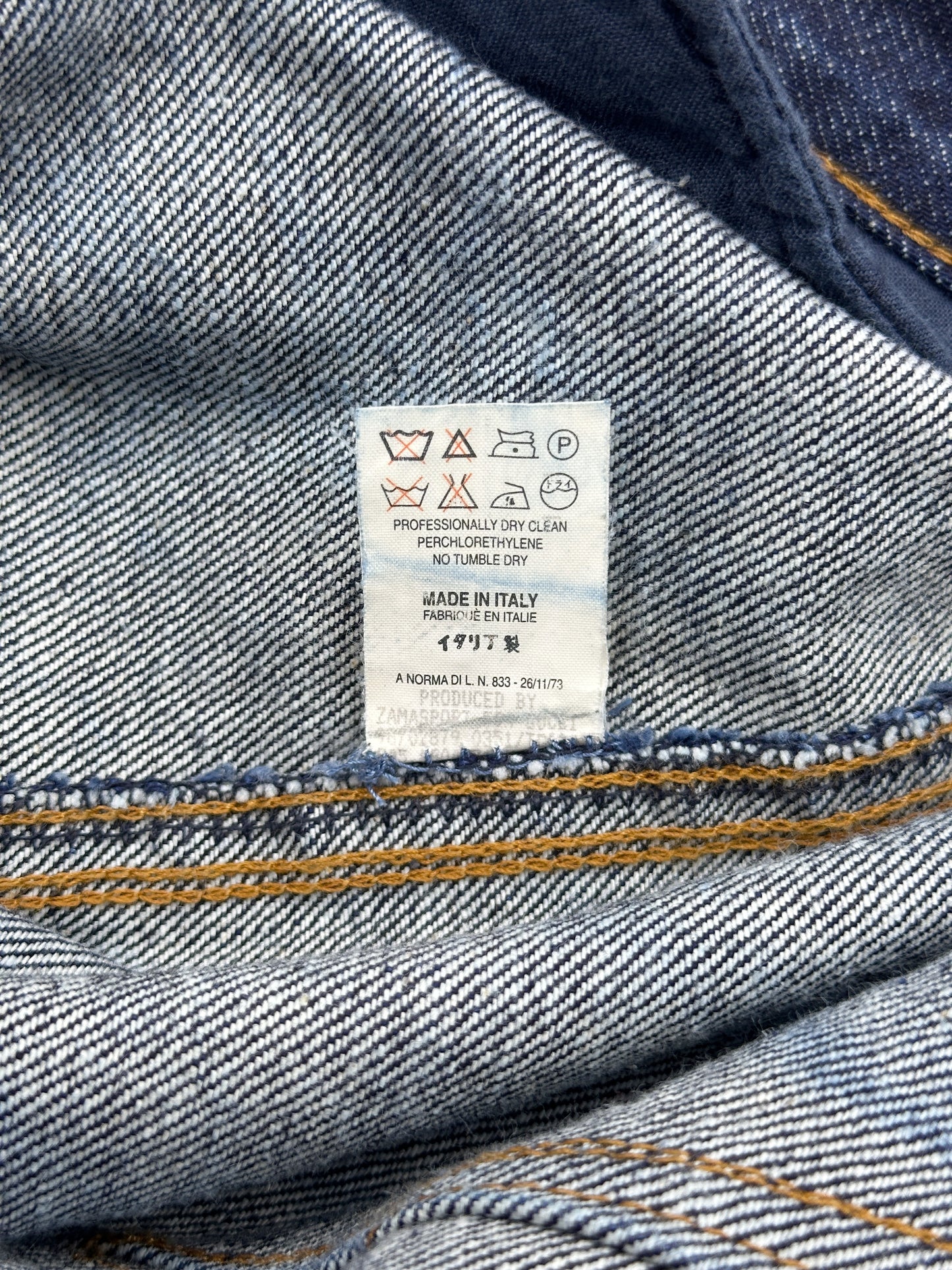 Gucci Spring 1998 Tom Ford Raw Denim Pencil Skirt 40