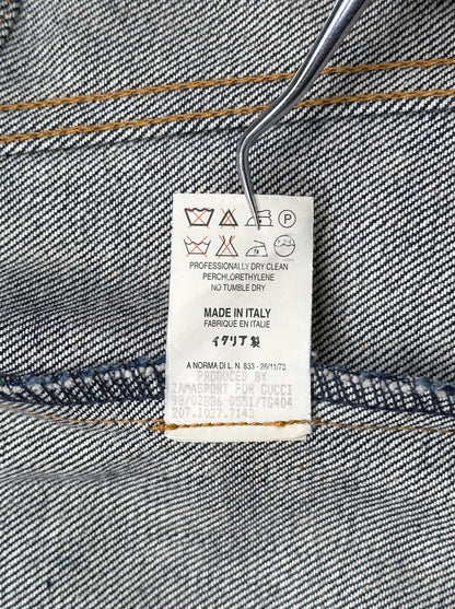 Gucci Spring 1998 Tom Ford Look#32 Esther Cañadas Raw Denim Jacket 40