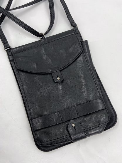 Ann Demeulemeester Long Strap Leather Shoulder Phone Pouch Bag