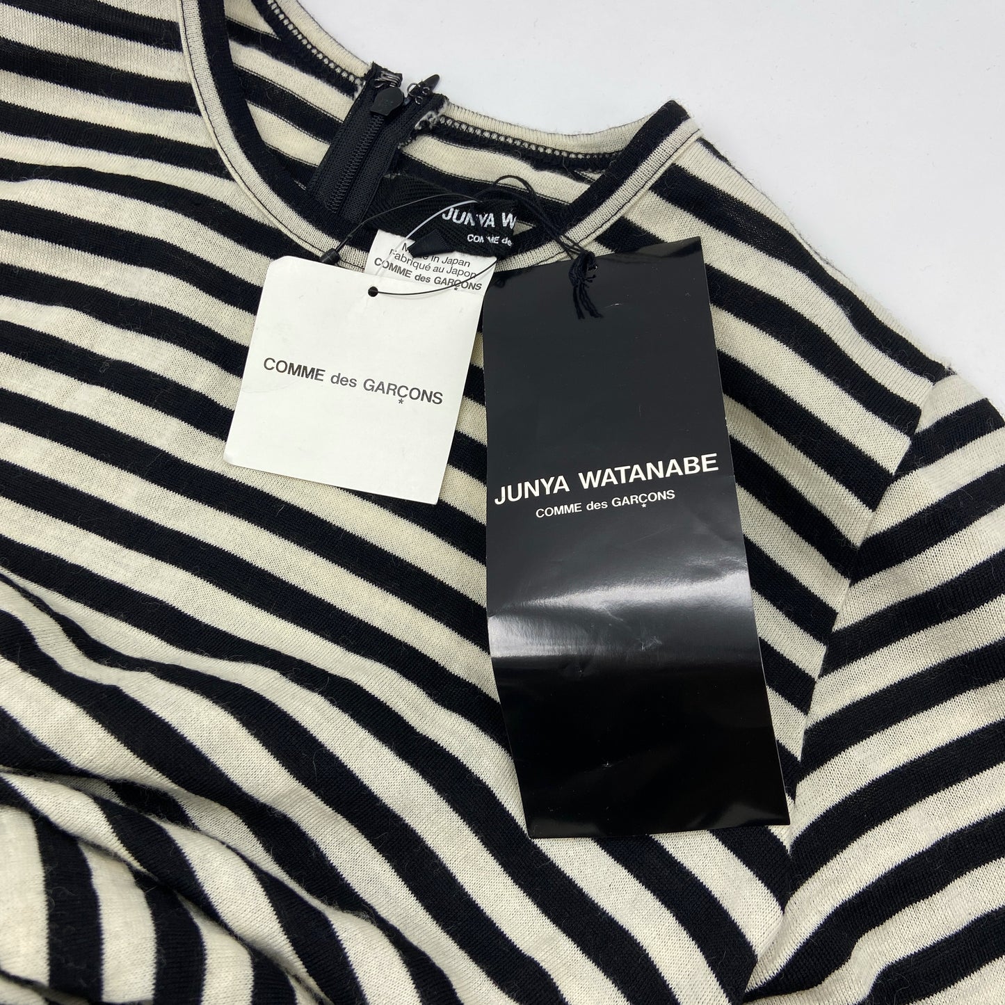 BWNT Junya Watanabe Fall 2015 Striped Geometric Wool Bungee Dress S