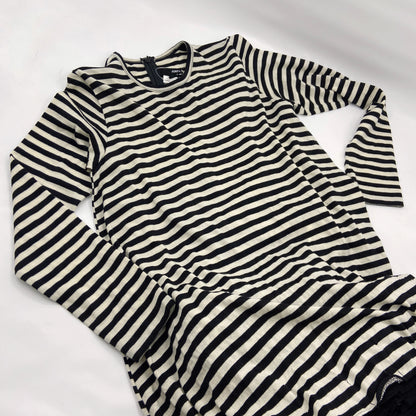 BWNT Junya Watanabe Fall 2015 Striped Geometric Wool Bungee Dress S