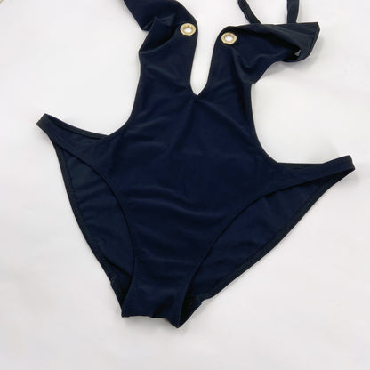 Gucci 00s Minimal Sexy Plunge Swimsuit XS