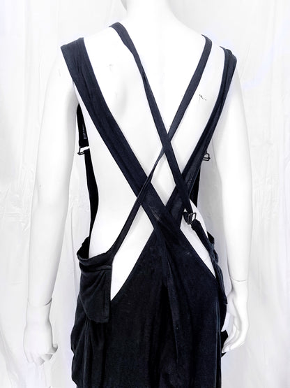 Ann Demeulemeester Spring 2004 Runway Harness Bondage Overall Skirt with Cargo pockets