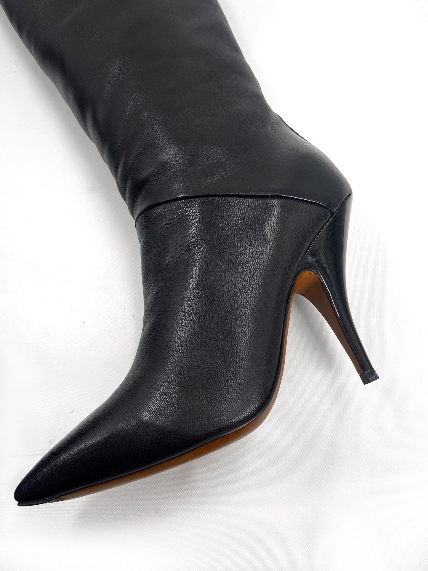 Céline Phoebe Philo Thigh High Leather Heels Boots 36.5