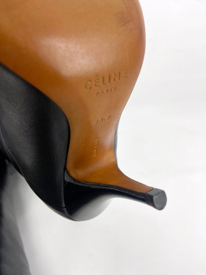 Céline Phoebe Philo Thigh High Leather Heels Boots 36.5