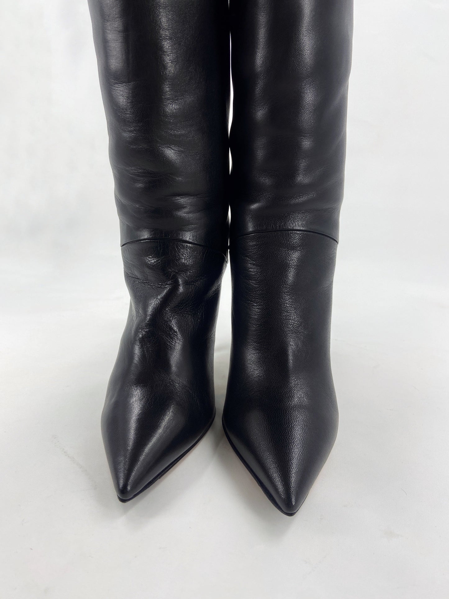 Céline Phoebe Philo Thigh High Leather Heels Boots 36.5