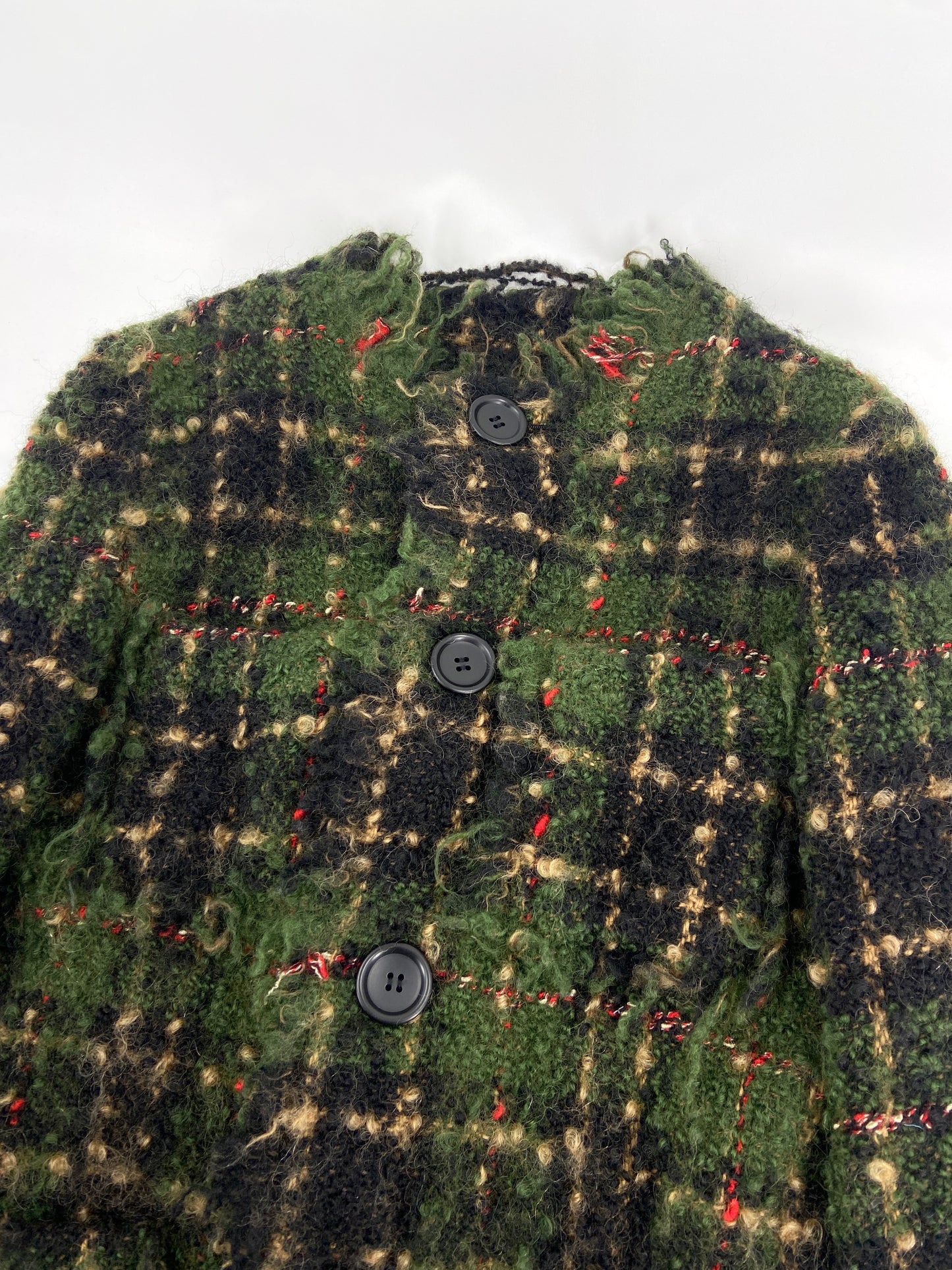 Junya Watanabe Fall 2004 Man Pink Distressed Boiled Wool Tweed Chanel Jacket