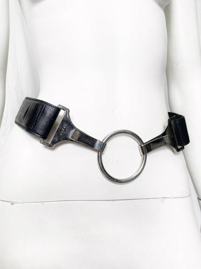 Gucci Spring 1996 Tom Ford Iconic Cock Ring Black Belt