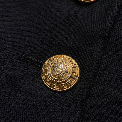 Gianni Versace Spring 1994 Gold Medusa Button Blazer