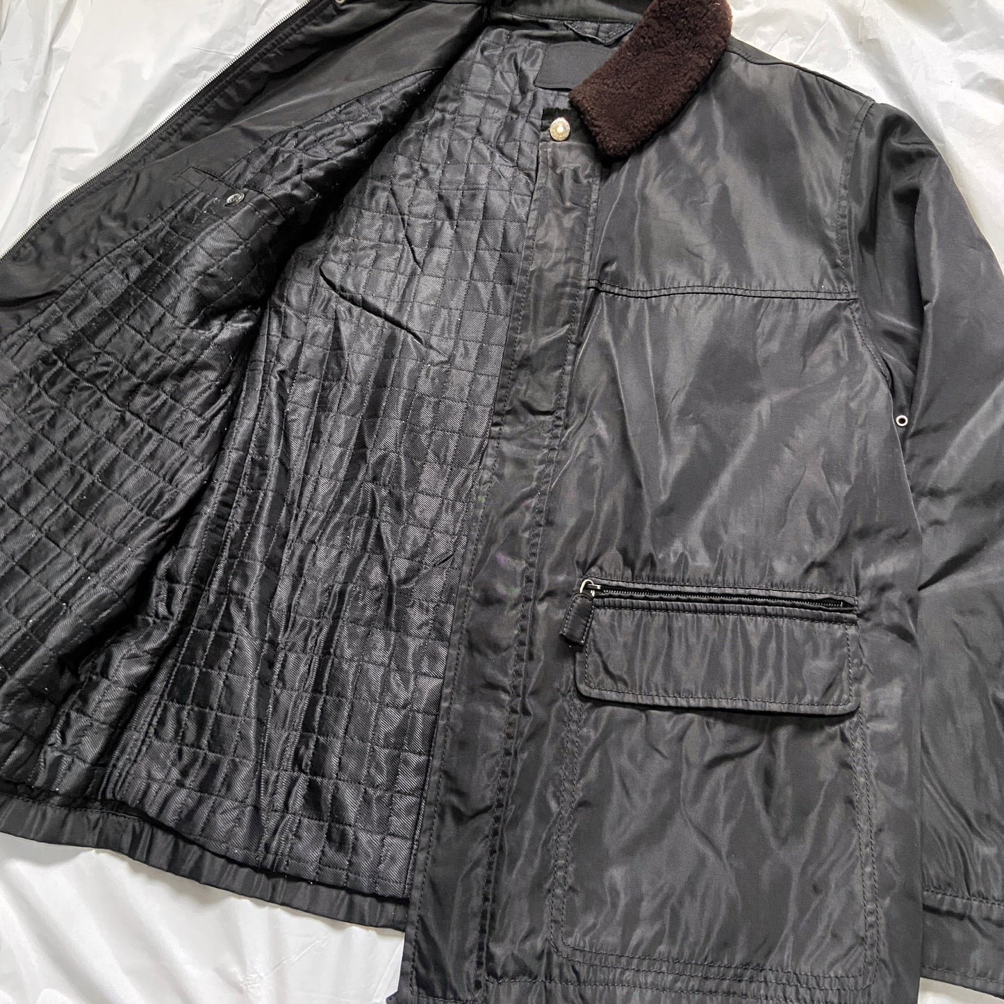 Prada Fall 1994 Peter Lindbergh Padded Nylon Jacket S