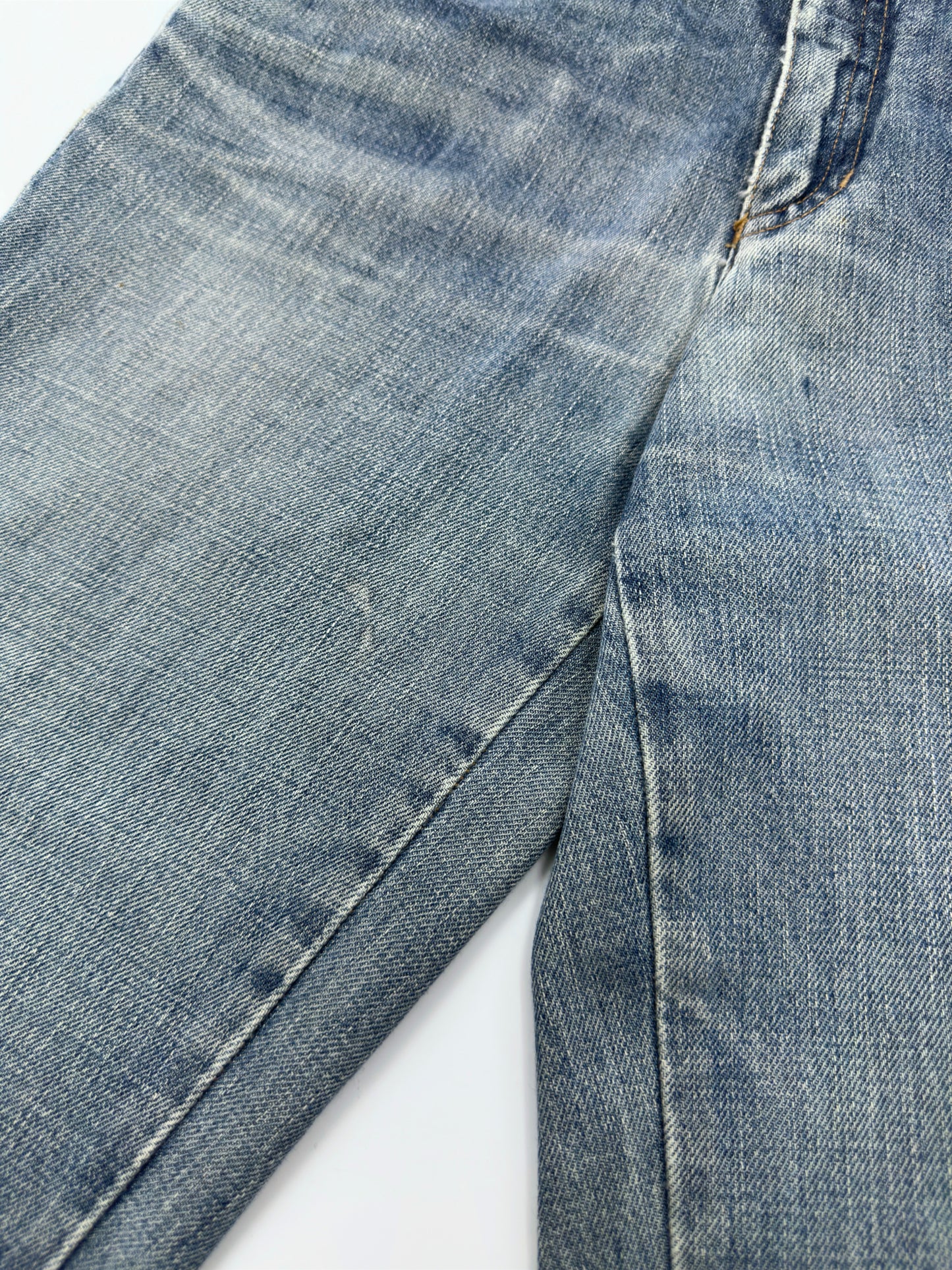 Gucci Fall 2001 Tom Ford “G” Cursive Embroidery Light Blue Washed Jeans 40