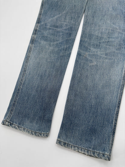 Gucci Fall 2001 Tom Ford “G” Cursive Embroidery Light Blue Washed Jeans 40