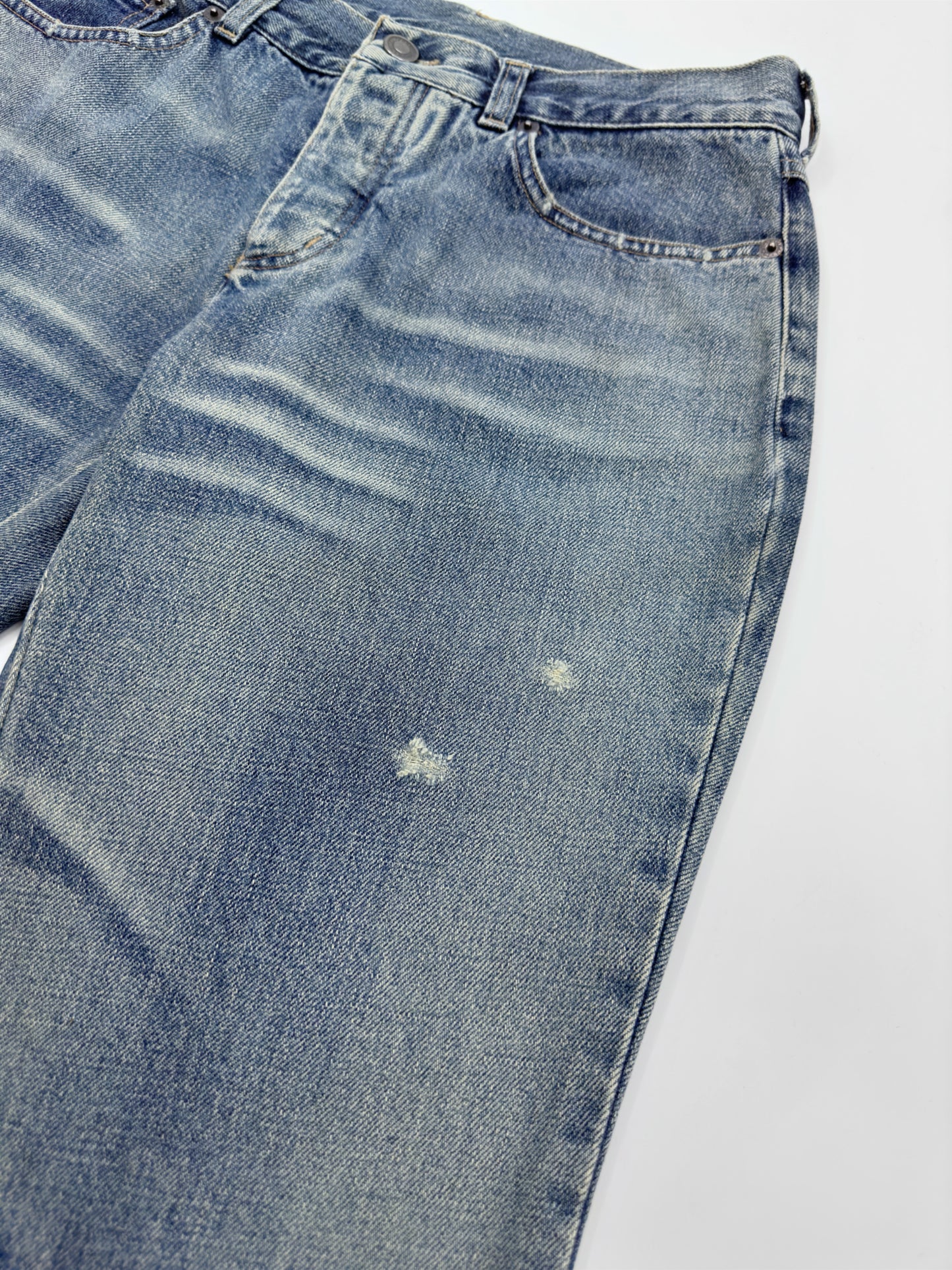 Gucci Spring 2001 Tom Ford Light Blue Denim Cropped Jacket Jeans Set 38