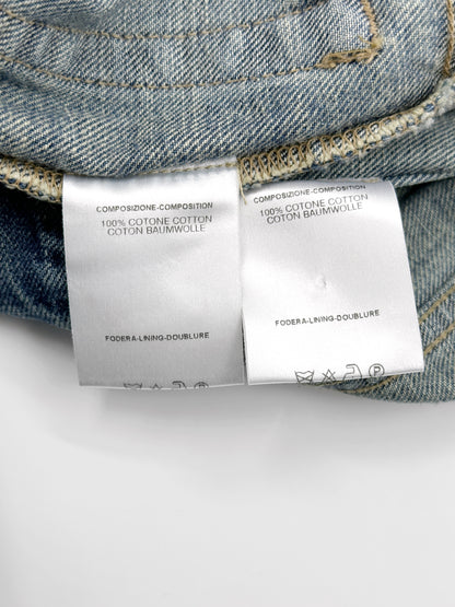 Gucci Spring 2001 Tom Ford Light Blue Denim Cropped Jacket Jeans Set 38