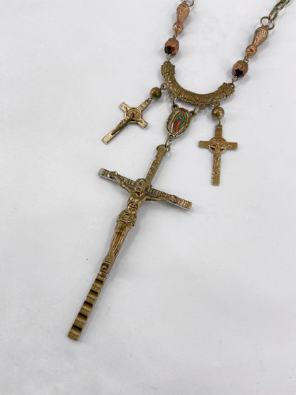 Jean Paul Gaultier 90S Sample Triple Cross Long Necklace