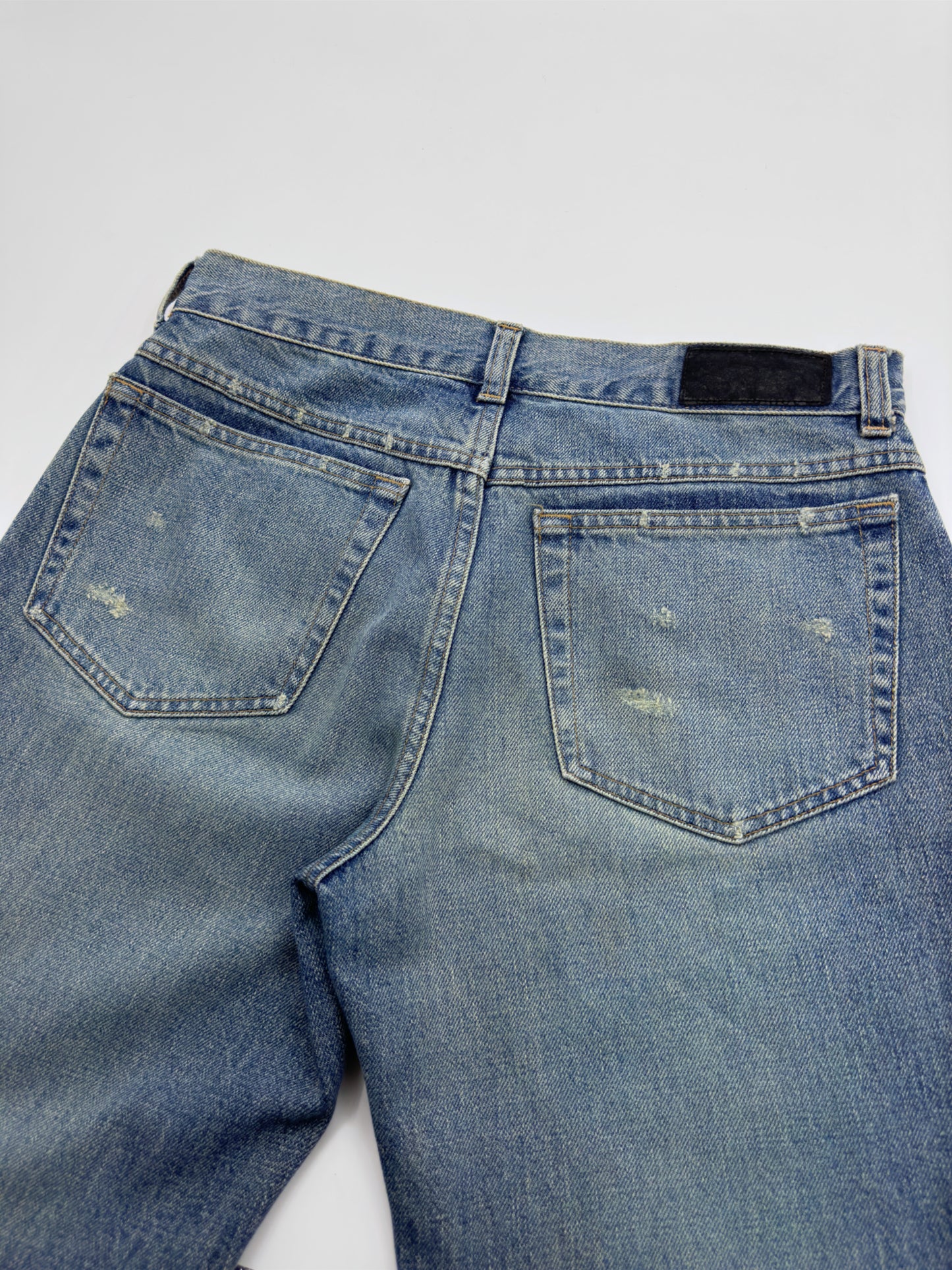 Gucci Spring 2001 Tom Ford Light Blue Denim Cropped Jacket Jeans Set 38