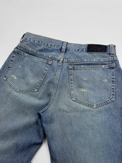 Gucci Spring 2001 Tom Ford Light Blue Denim Cropped Jacket Jeans Set 38