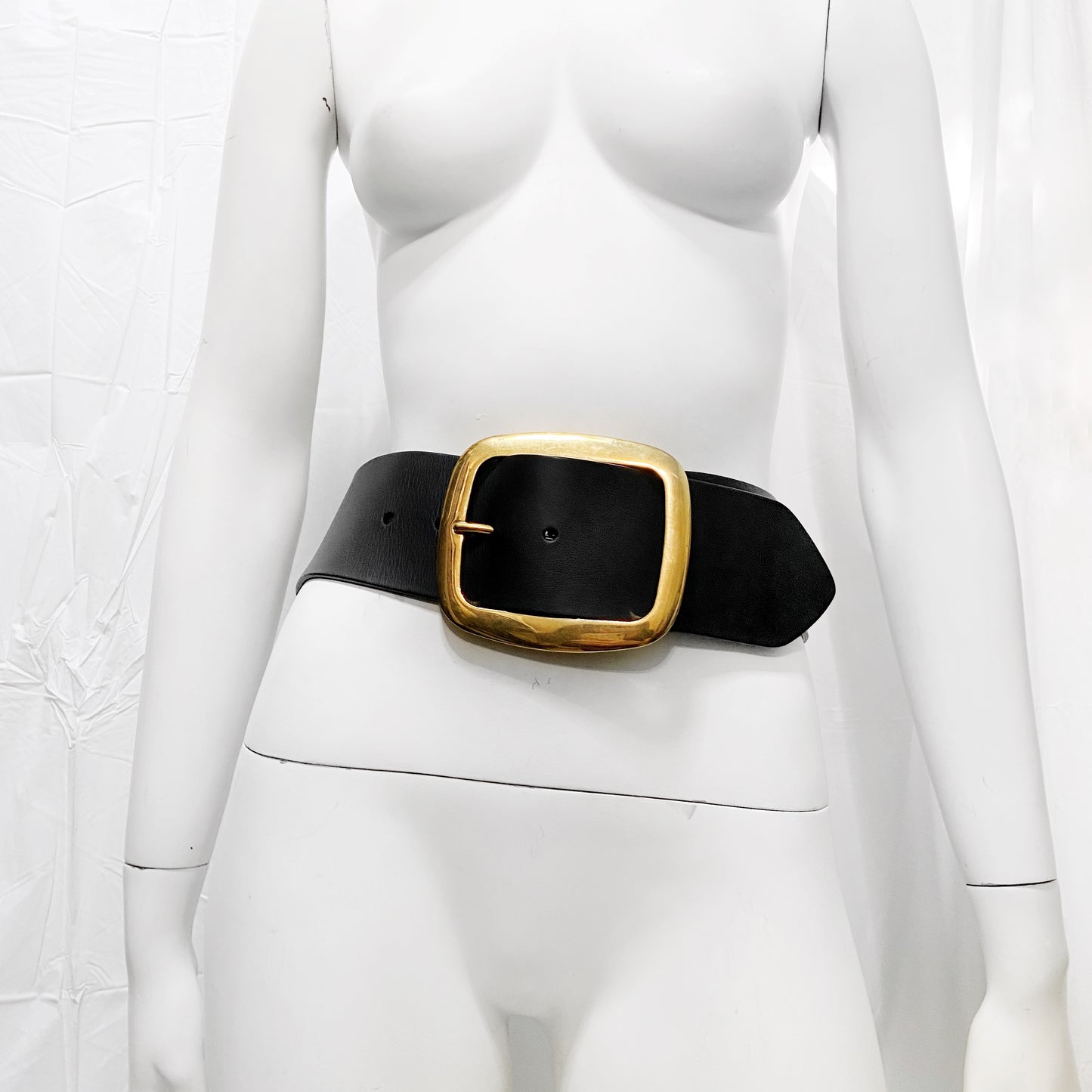 Céline Phoebe Philo 2012 Large Gold Buckle Corset Belt