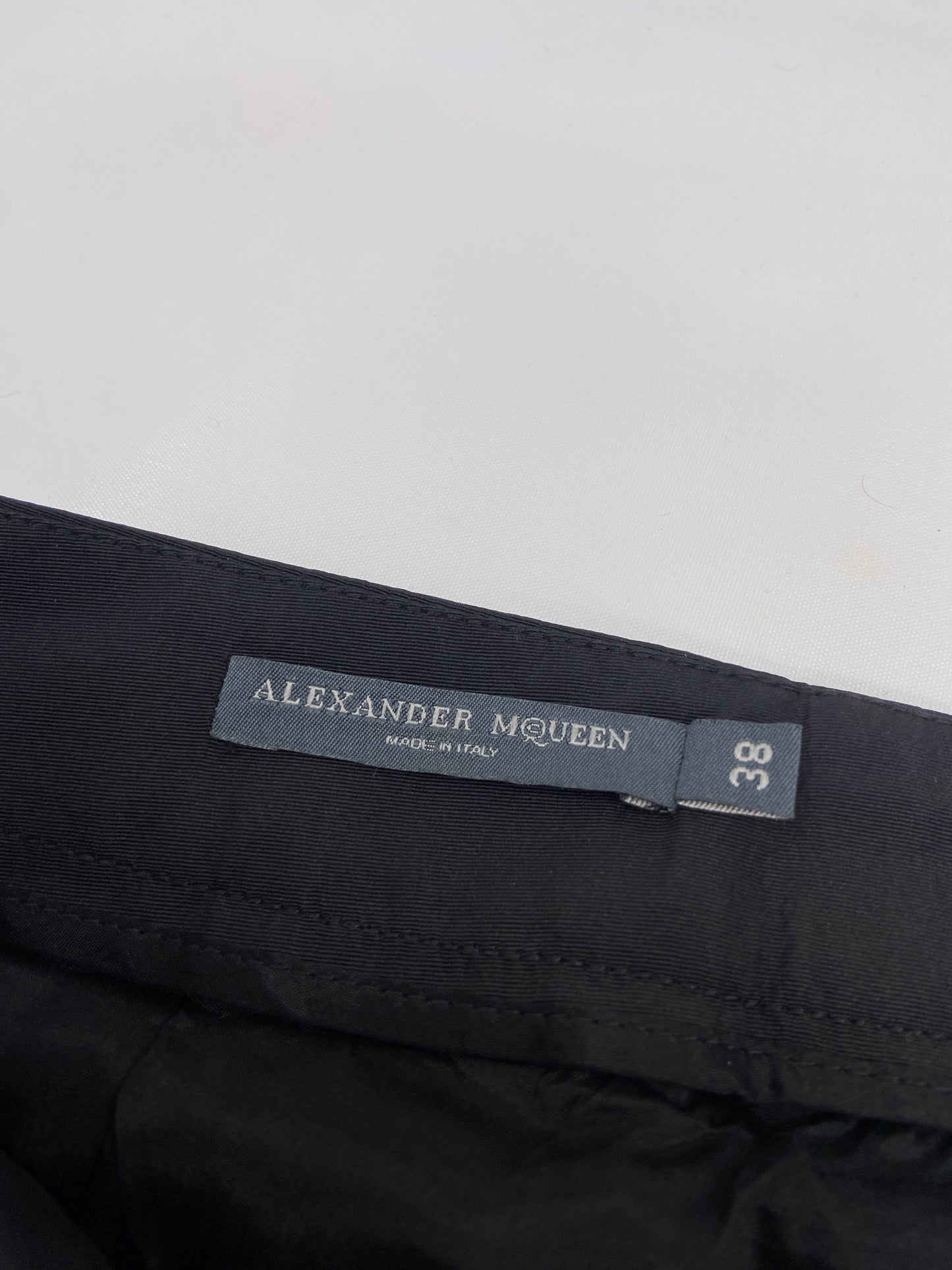 Alexander Mcqueen Spring 2007 Runway Black Silk Bumster Pants 38