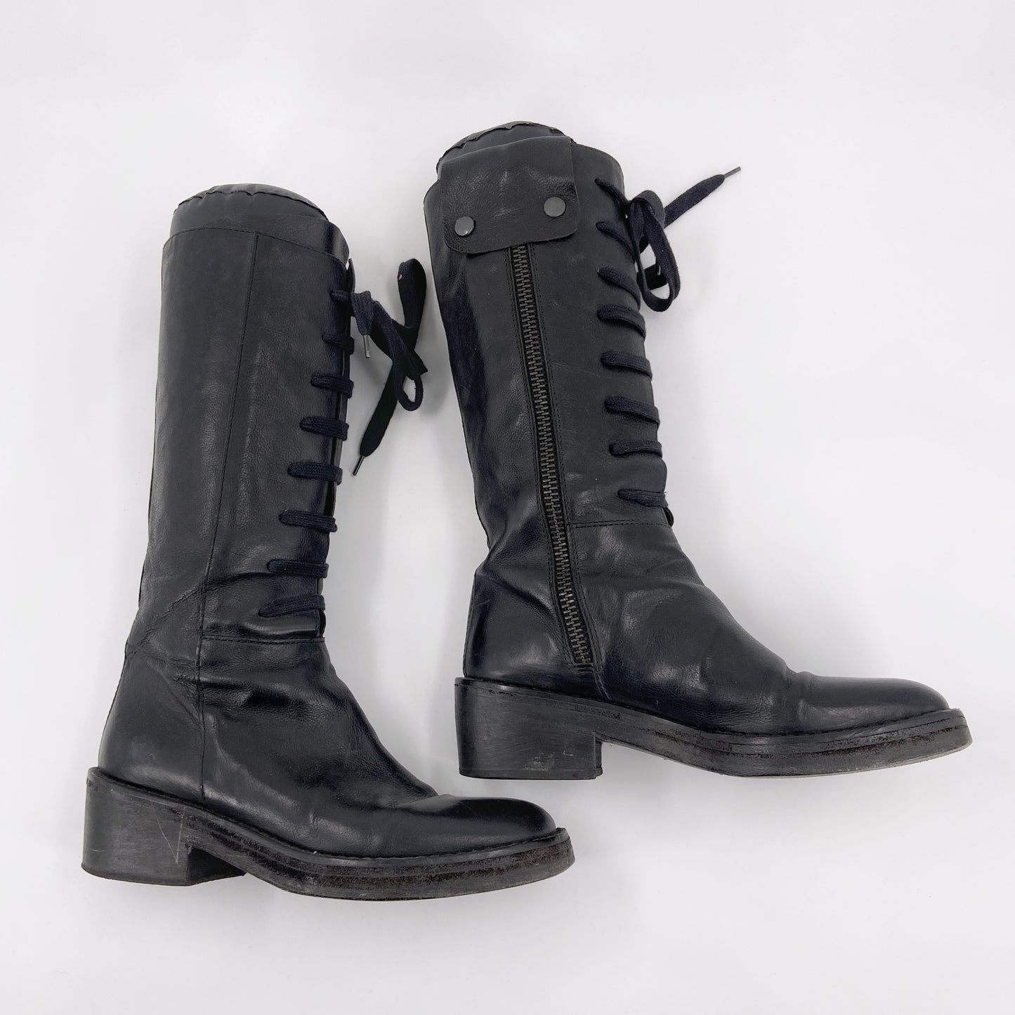 Ann Demuelemeester Fall 2003 Combat Zip Long Boots 37