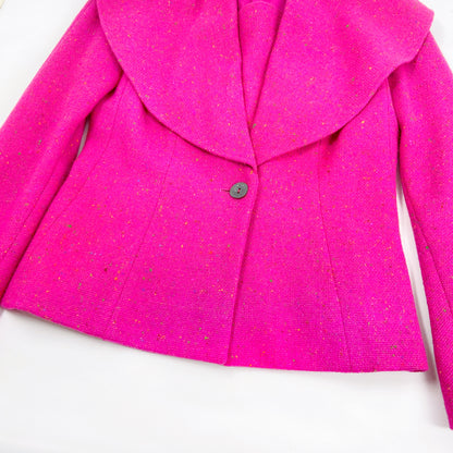 Christian Dior Fall 1998 John Galliano Candy Fuchsia Oversized Lapel Bar Jacket