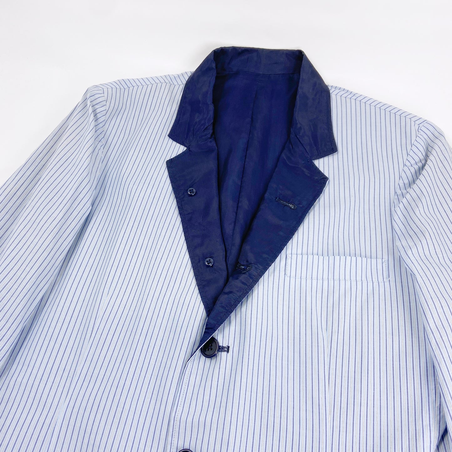 Yohji Yamamoto Pour Homme Spring 2010 Blue Striped Blazer Jacket 3