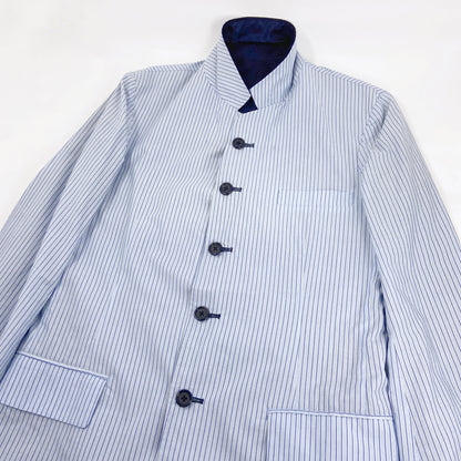 Yohji Yamamoto Pour Homme Spring 2010 Blue Striped Blazer Jacket 3