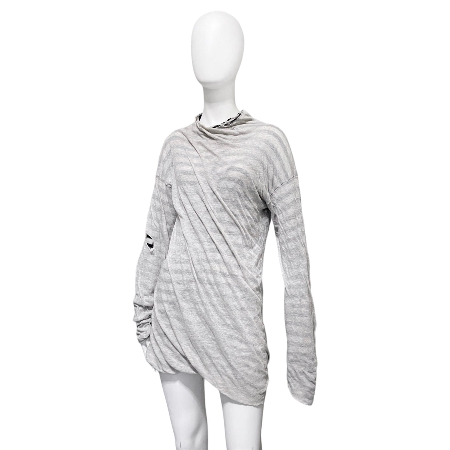 Ann Demuelemeester Double Layered Prisoner Sweater with Slit Sleeve S